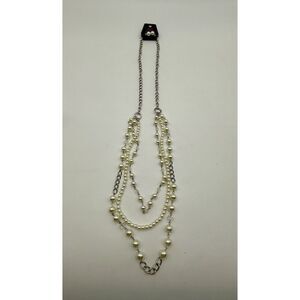 Paparazzi Necklace Long Multi Layer String Faux Pearls Beads‎ New